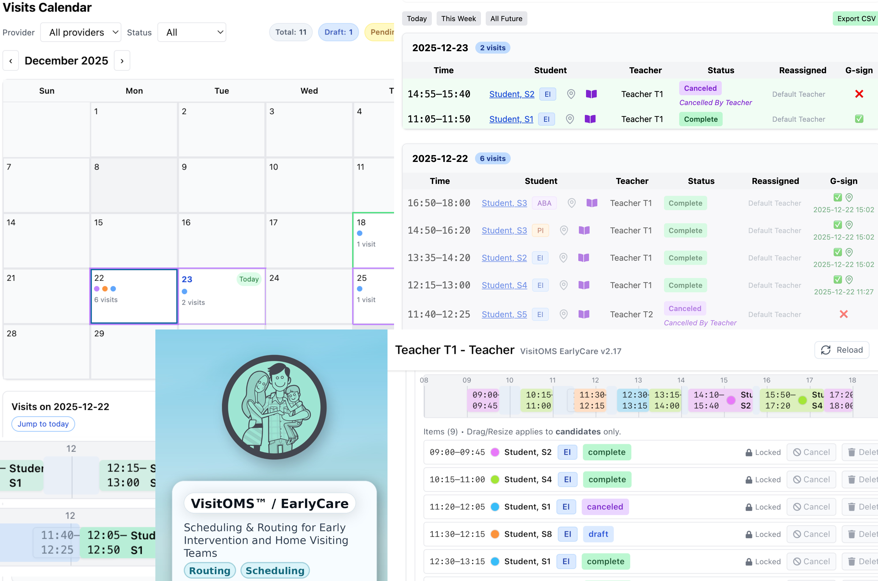 Routing, mileage estimates & smarter teacher suggestions